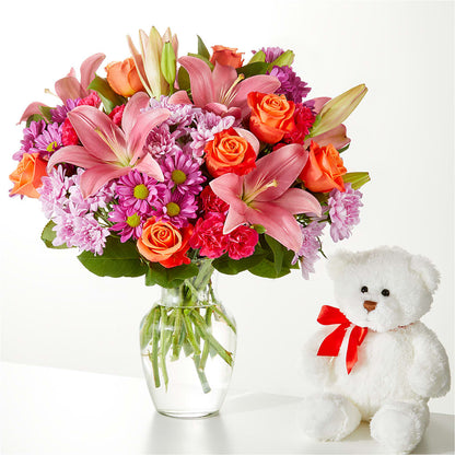One and Only Bouquet and Bear Bundle – FLEUR & CO, Spartanburg SC