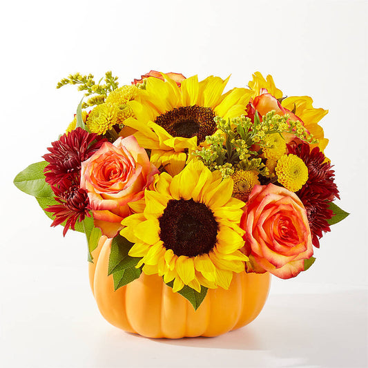Golden Gourd Pumpkin Bouquet – FLEUR & CO, Spartanburg SC