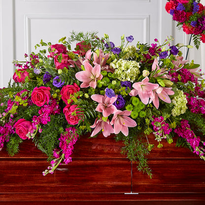 Radiant Tribute Casket Spray – FLEUR & CO, Spartanburg SC