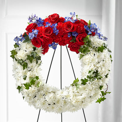 Patriotic Passion Wreath – FLEUR & CO, Spartanburg SC