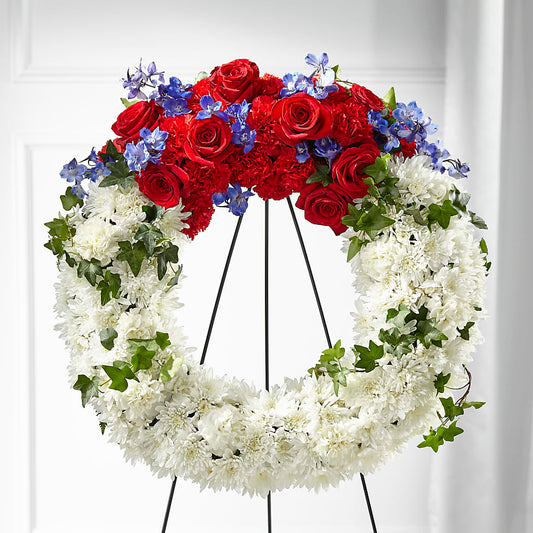 Patriotic Passion Wreath – FLEUR & CO, Spartanburg SC