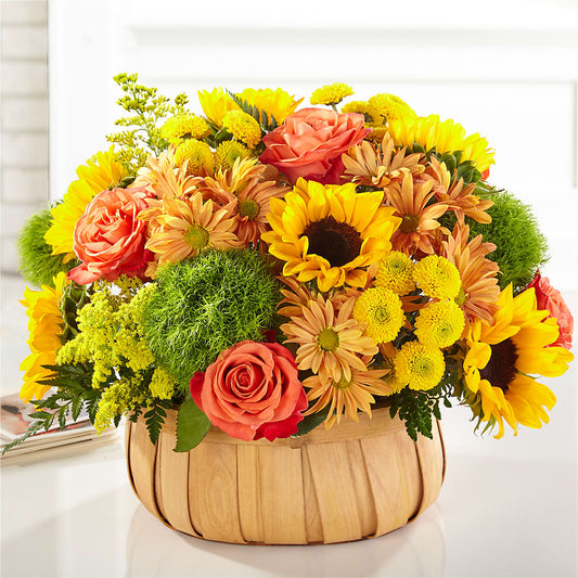 Harvest Sunflower Basket – FLEUR & CO, Spartanburg SC