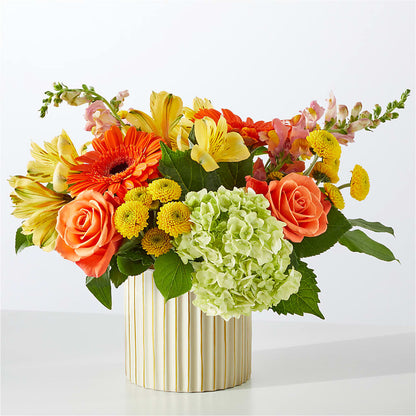 Autumn Sunshine Bouquet with Ivory Vase – FLEUR & CO, Spartanburg SC