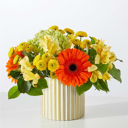 Autumn Sunshine Bouquet with Ivory Vase – FLEUR & CO, Spartanburg SC