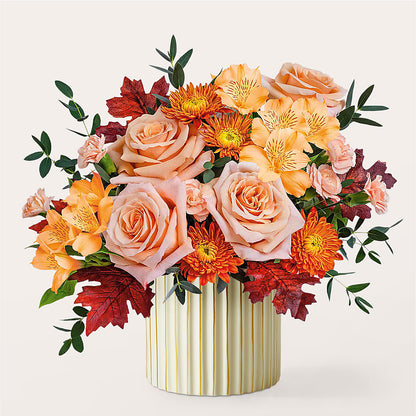 Spiced Latte Bouquet with Ivory Vase – FLEUR & CO, Spartanburg SC