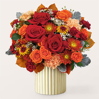 Merlot Bouquet with Ivory Vase – FLEUR & CO, Spartanburg SC