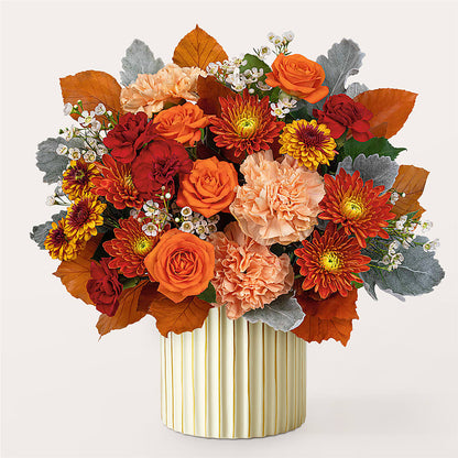 Merlot Bouquet with Ivory Vase – FLEUR & CO, Spartanburg SC